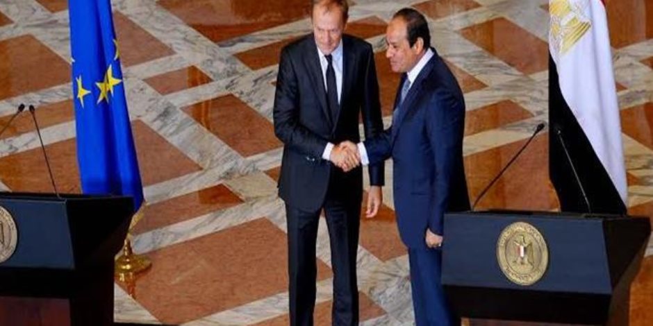 رئيس الاتحاد الأوروبى يصل شرم الشيخ للمشاركة فى القمة العربية الأوروبية