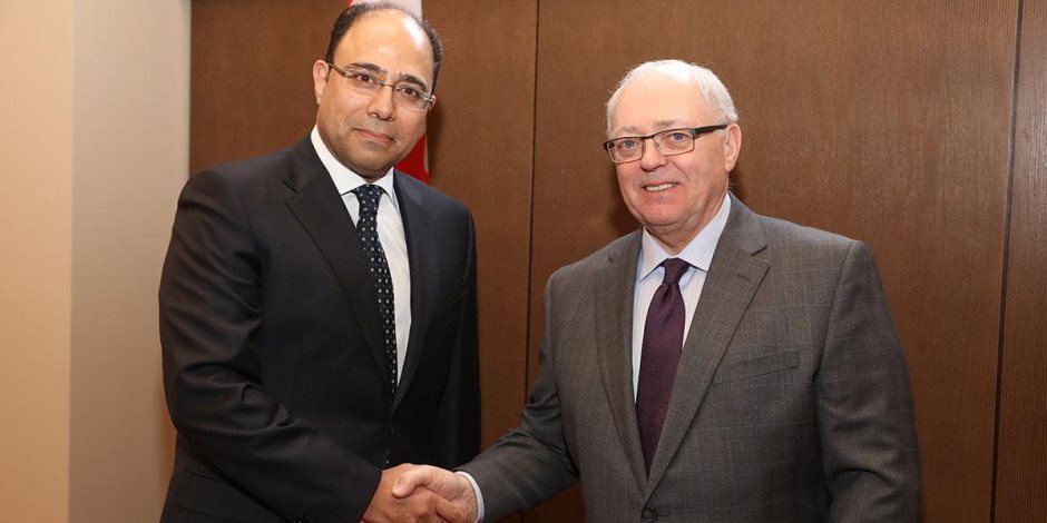 سفير مصر في أوتاوا يلتقي رئيس مجلس الشيوخ الكندي