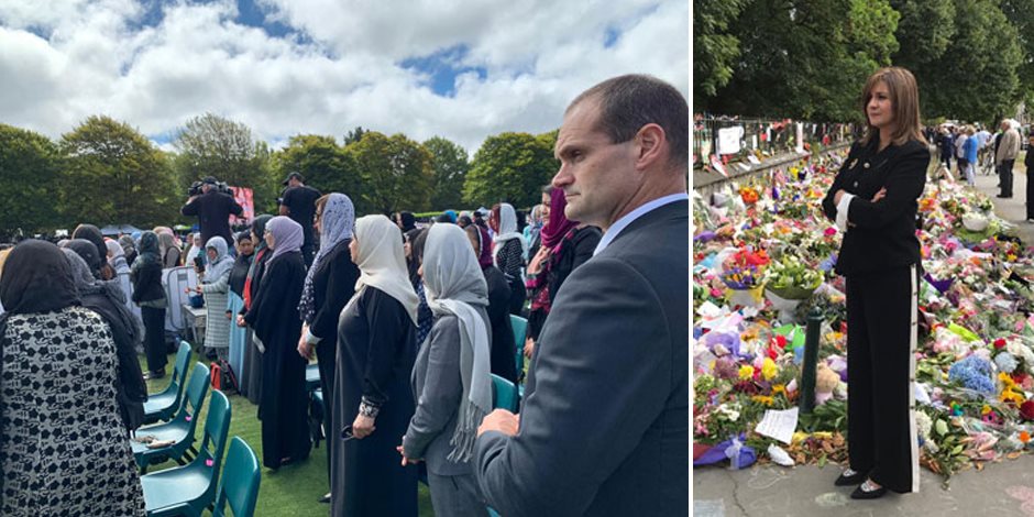 ماذا قالت رئيسة وزراء نيوزيلاندا لـ «نبيلة مكرم» في عزاء شهداء المسجدين؟
