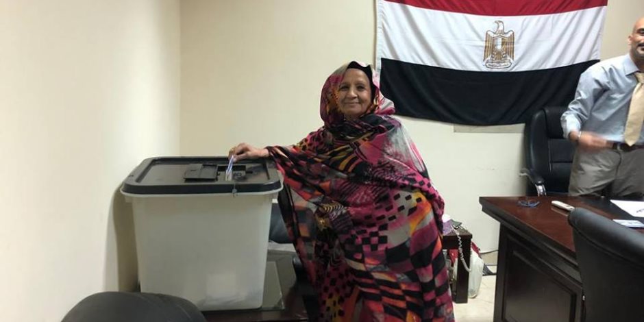 الجالية المصرية في السودان تشارك فى الاستفتاء على التعديلات الدستورية