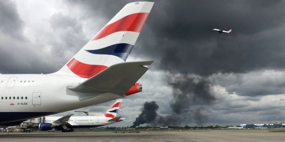 انفجار هائل بمحيط مطار هيثرو في لندن (فيديو)