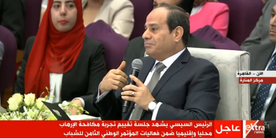 السيسي: جيش مصر مركز الثقل الحقيقي في المنطقة وفكرة الإرهاب هدفها ضرب مركز الثقل الديني للشعوب والإنسانية