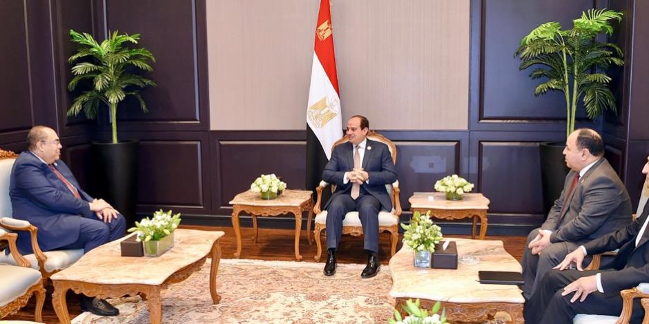 السيسى يلتقي محمود محيي الدين ويؤكد علاقات التعاون الإيجابية بين مصر والبنك الدولي