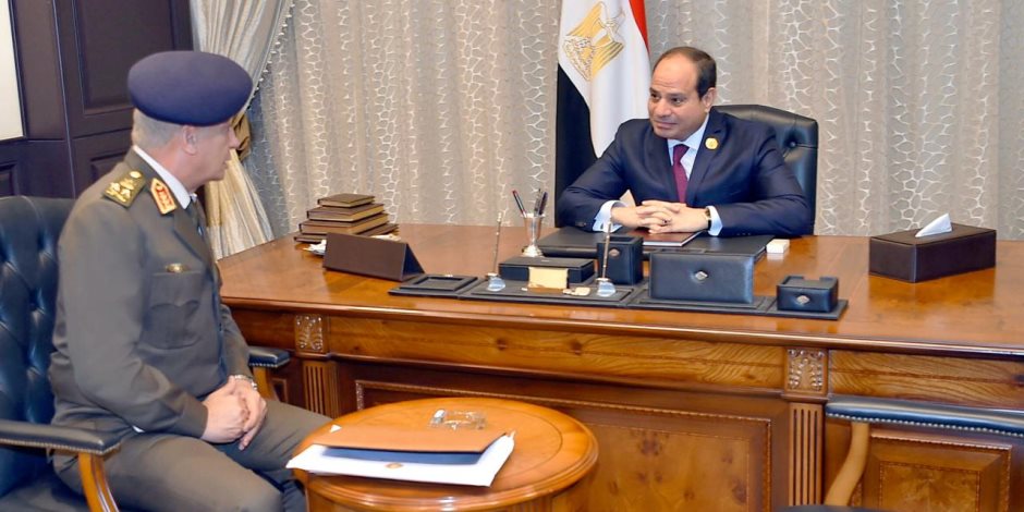 الرئيس السيسى يستقبل الفريق أول محمد زكى وزير الدفاع