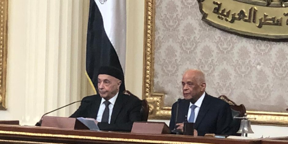 "عبد العال " لرئيس البرلمان الليبي : أمن ليبيا القومي مرتبط بمصر 