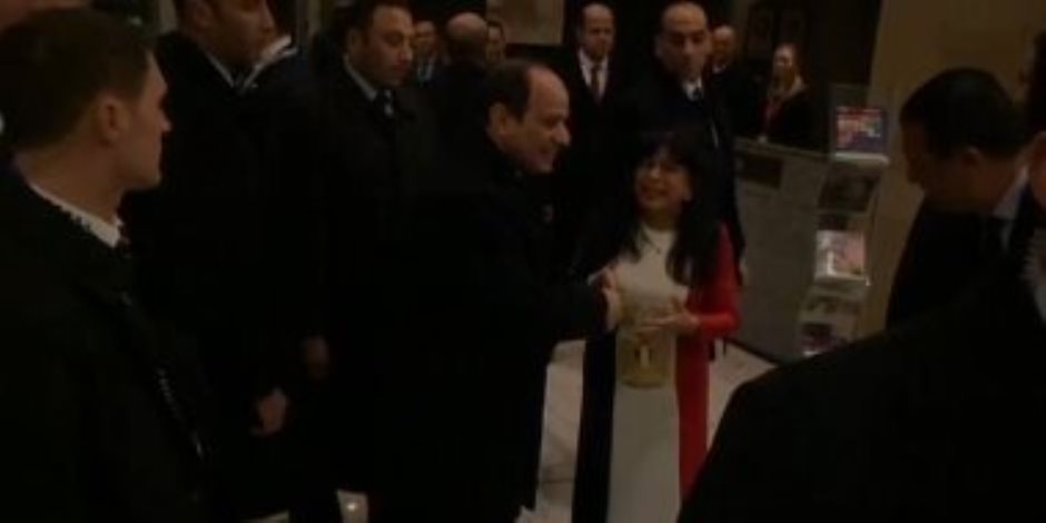 مصرية تصافح السيسي بعد وصوله أحد فنادق لندن: أنت حميتنا وربنا هينصرك (فيديو) 