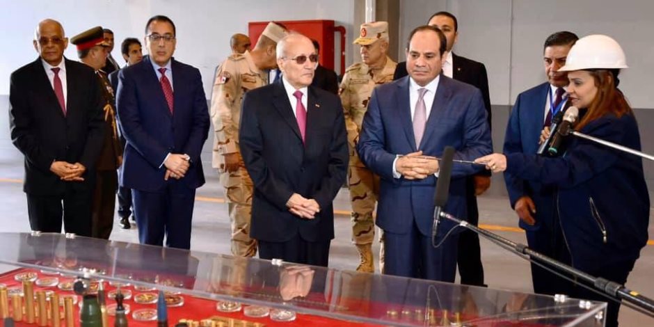 الرئيس السيسي يفتتح مصنع 300 الحربي بشركة أبو زعبل 