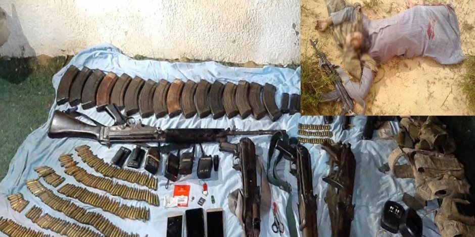 القوات المسلحة تعلن مقتل 13 تكفيريا وتفجير 4 أحزمة ناسفة بشمال سيناء