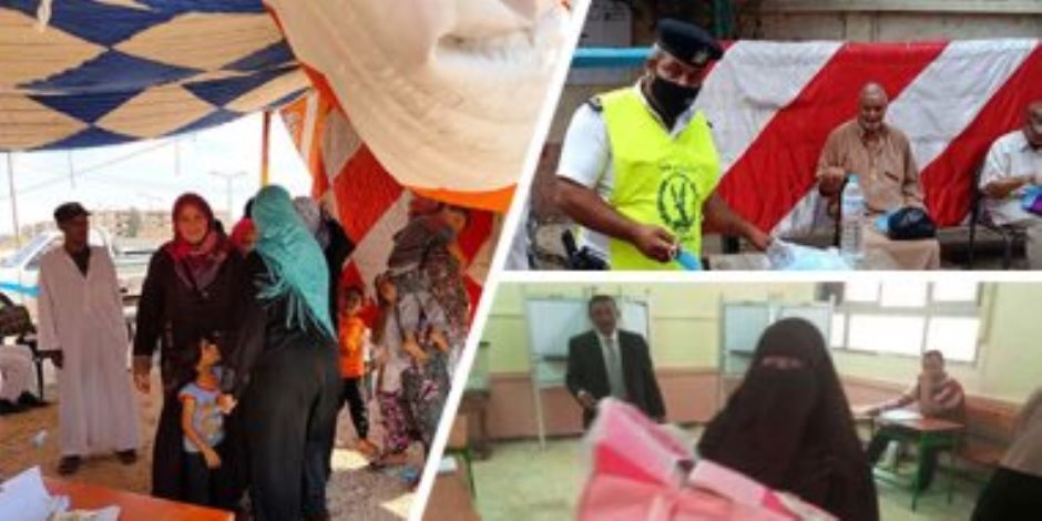 10 صور ترصد اليوم الثاني من انتخابات الشيوخ.. توزيع كمامات على الناخبين الأبرز
