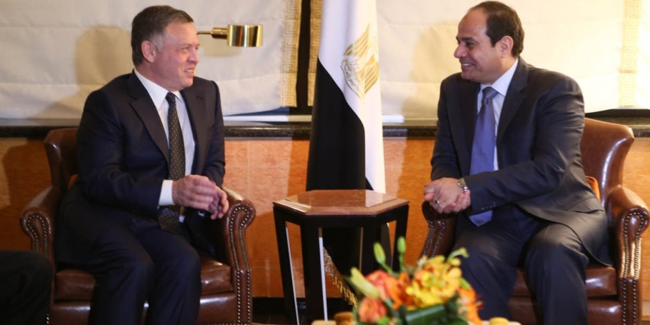 الرئيس السيسى وعاهل الأردن يستعرضان مستجدات عملية السلام فى الشرق الأوسط