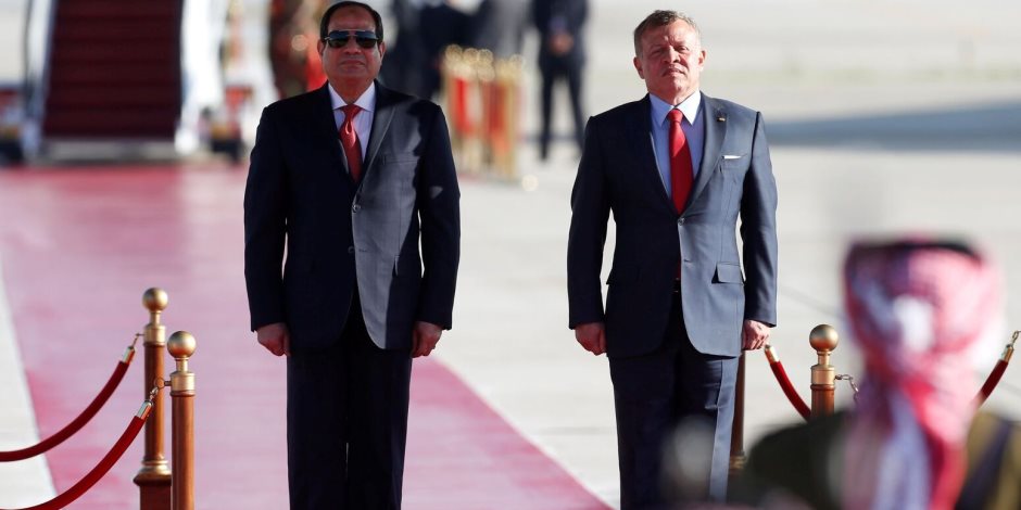 ملك الأردن خلال لقاء الرئيس السيسي: دور مصر محوري لمواجهة الإرهاب