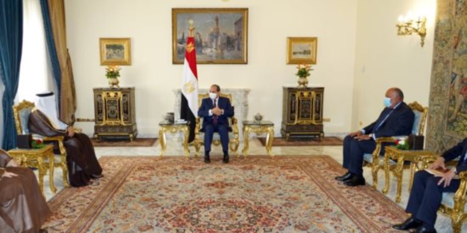 الرئيس السيسى يستقبل وزير خارجية البحرين فى قصر الاتحادية