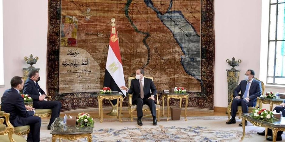 الرئيس السيسى يستقبل عبد الحميد الدبيبة رئيس الحكومة الليبية الجديدة