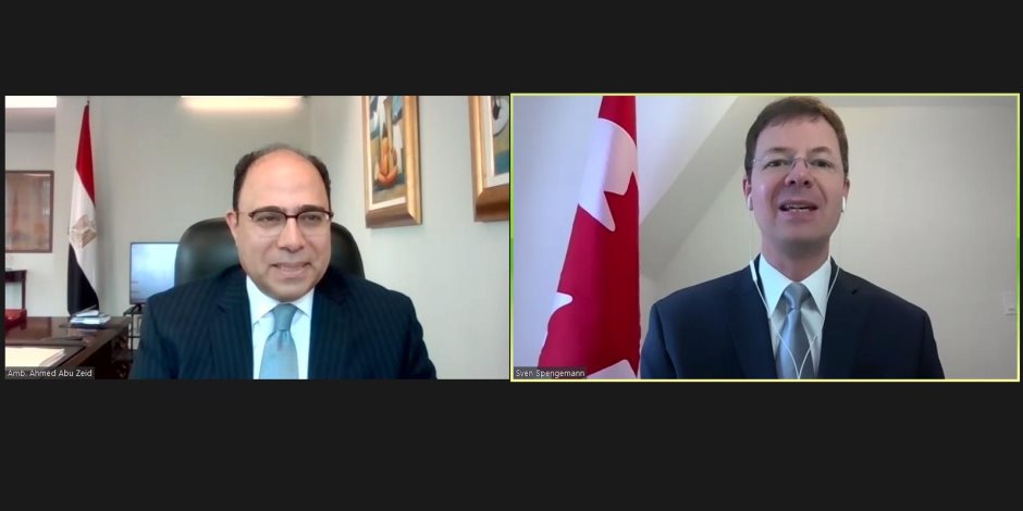 سفير مصر في كندا يلتقي رئيس لجنة الشئون الخارجية والتنمية الدولية بمجلس العموم الكندي