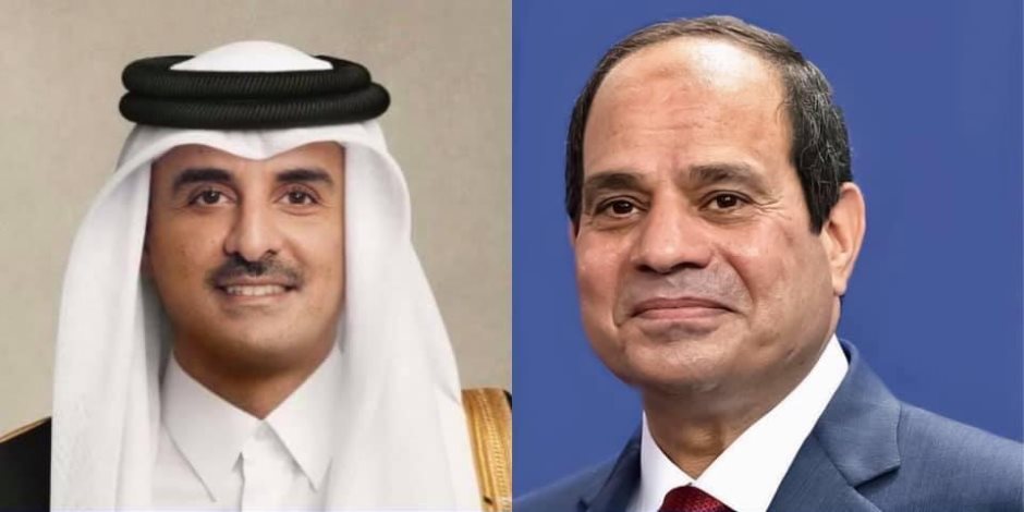 الرئاسة: الرئيس السيسى يتلقي اتصالاً هاتفيًا من أمير قطر للتهنئة بحلول رمضان