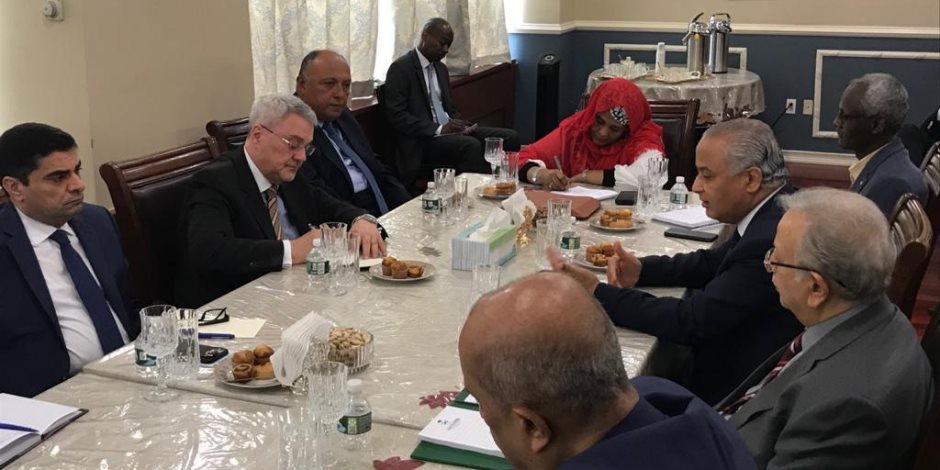 ‏وزير الخارجية ونظيرته السودانية يلتقيان اللجنة العربية المعنية بملف سد النهضة