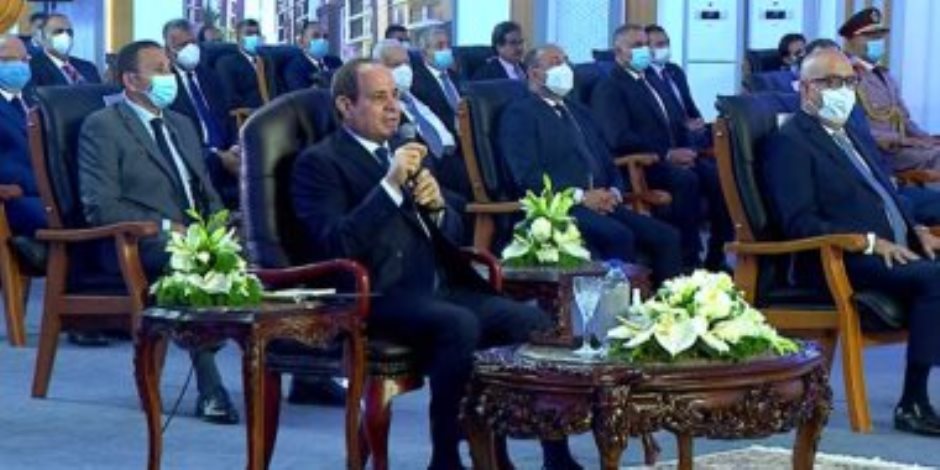 الرئيس السيسي: ربنا فضله كبير أوي على مصر من أول 2011 لحد النهاردة