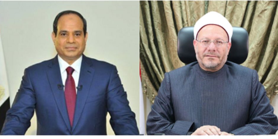 المفتي يهني الرئيس عبد الفتاح السيسي بتولى فترة رئاسية جديدة 