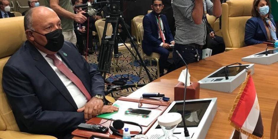 خلال اجتماع وزراء خارجية دول جوار ليبيا.. وزير الخارجية يؤكد على ثوابت مصر تجاه القضية الليبية