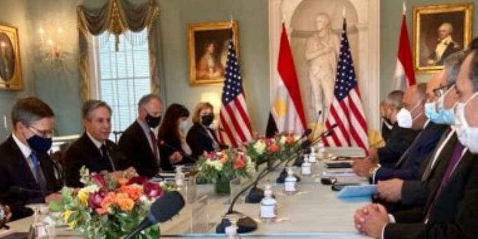 شكرى: مصر قوى إقليمية وازنة تساهم فى استقرار المنطقة وتحالفنا مع واشنطن مهم