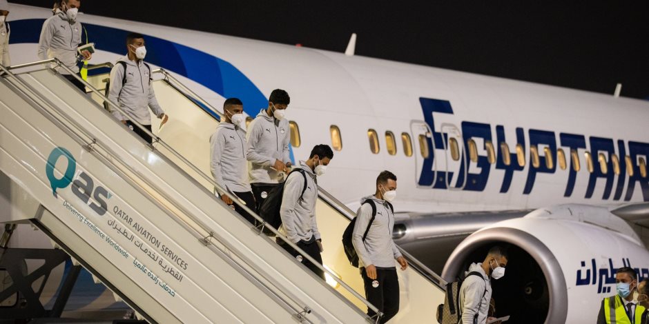 بعثة منتخب مصر تصل قطر للمشاركة في بطولة كأس العرب (صور)