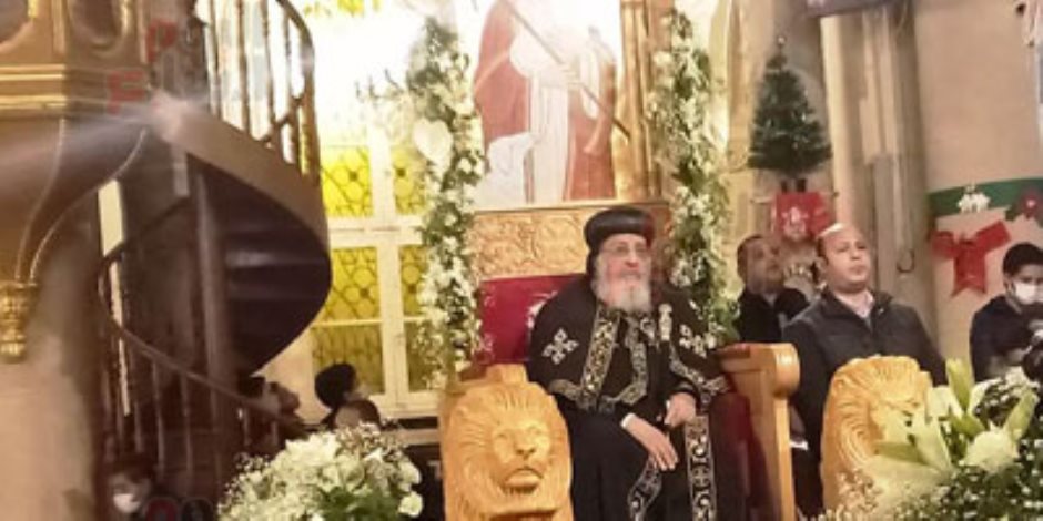 البابا تواضروس يترأس قداس رأس السنة بالكاتدرائية المرقسية بالإسكندرية (فيديو)