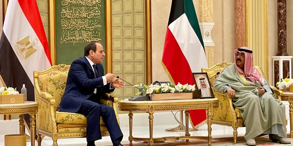 الرئيس السيسي يلتقي الشيخ نواف الأحمد الجابر أمير دولة الكويت