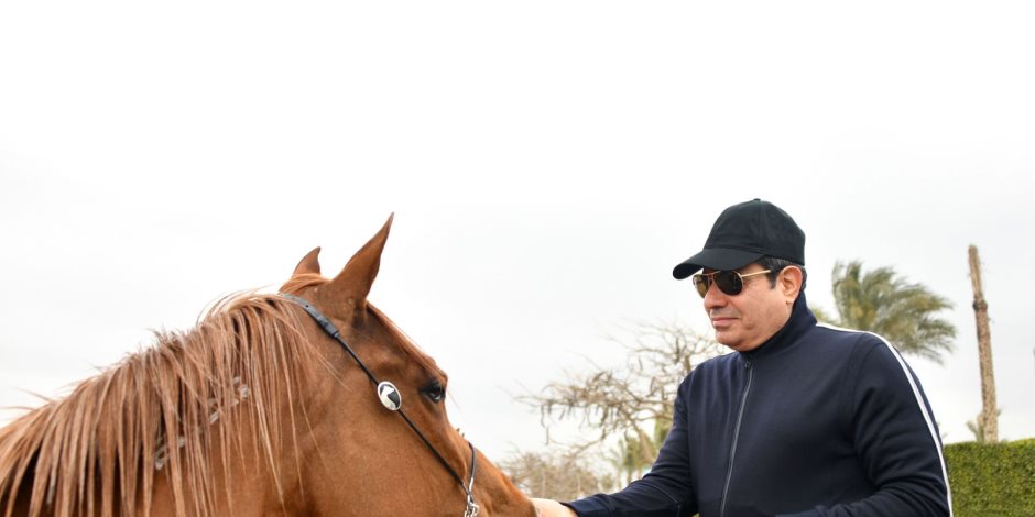 فى نواصيها الخير.. الرئيس السيسى يستمع لشرح عن الخيول العربية بأكاديمية الشرطة