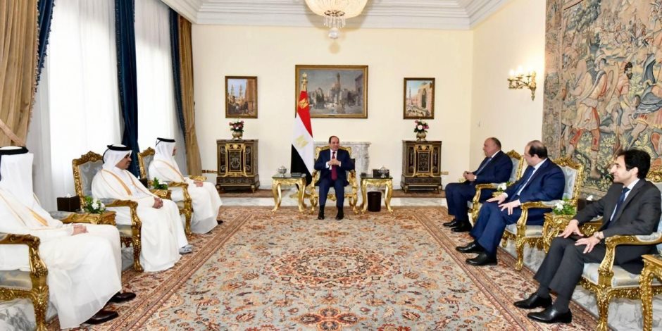 الرئيس السيسي يستقبل وزير خارجية قطر ويثمن التقدم الملموس في العلاقات الثنائية بين البلدين