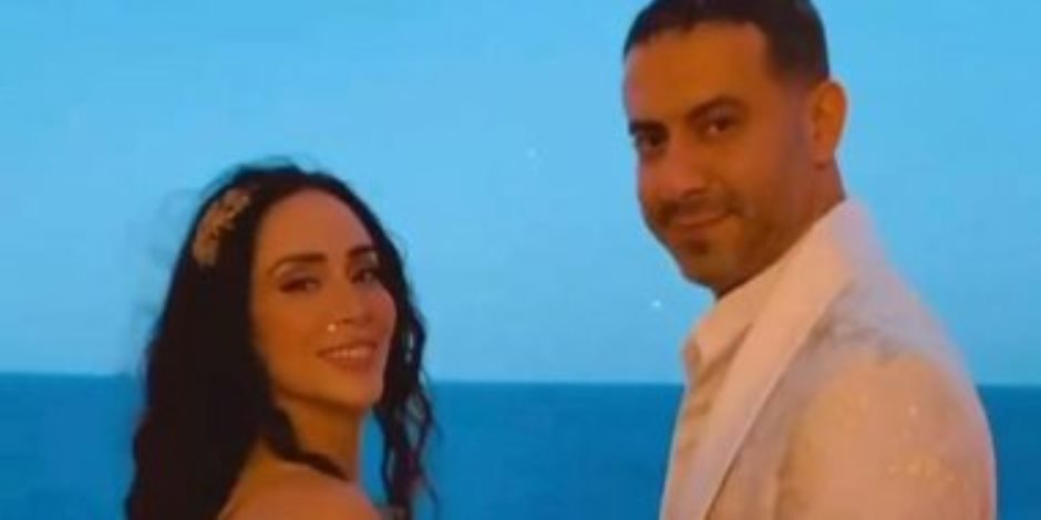 أول صور ولقطات من حفل زفاف محمد فراج وبسنت شوقي