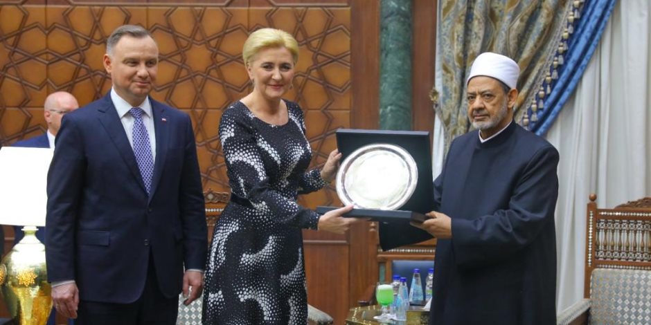 الإمام الأكبر يستعرض للرئيس البولندي جهود الأزهر في خدمة السلام العالمي