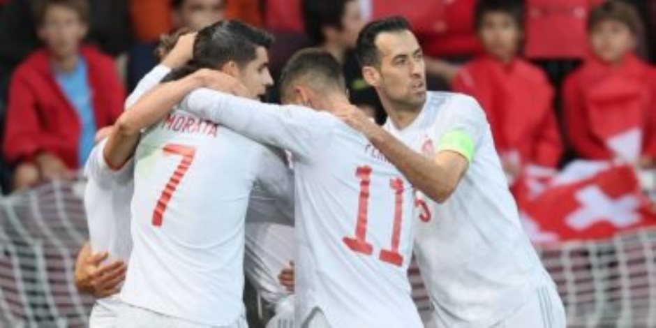 منتخب إسبانيا يحقق فوزه الأول فى دورى الأمم الأوروبية بهدف ضد سويسرا