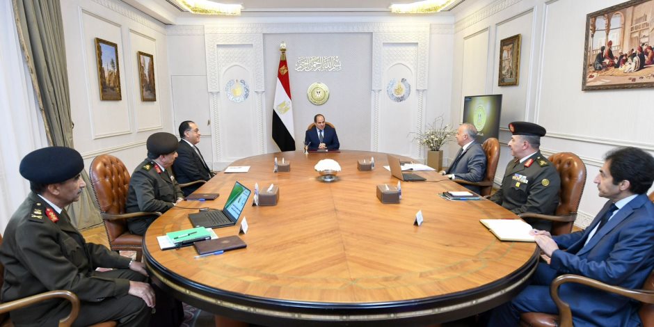 الرئيس السيسى يتابع مشروعات استصلاح الأراضى وفق حصة مصر المائية الثابتة