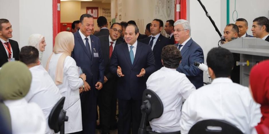الرئيس السيسي يزور جامعة المنصورة المنصورة الجديدة بعد تفقده مدينة المنصورة