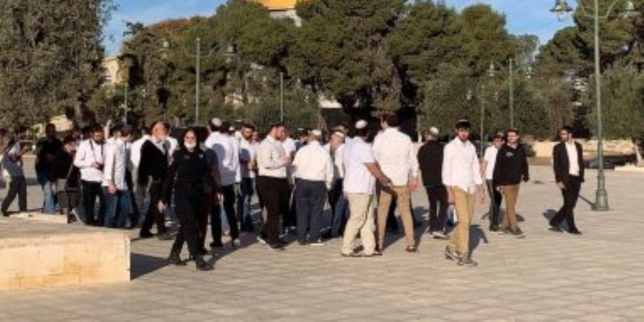 مستوطنون إسرائيليون يقتحمون ساحات المسجد الأقصى فى حراسة شرطة الاحتلال