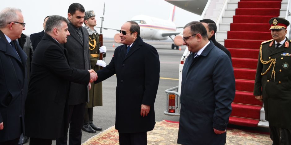 الرئيس السيسي يصل أرمينيا.. أول زيارة لرئيس مصري منذ استقلالها (صور)