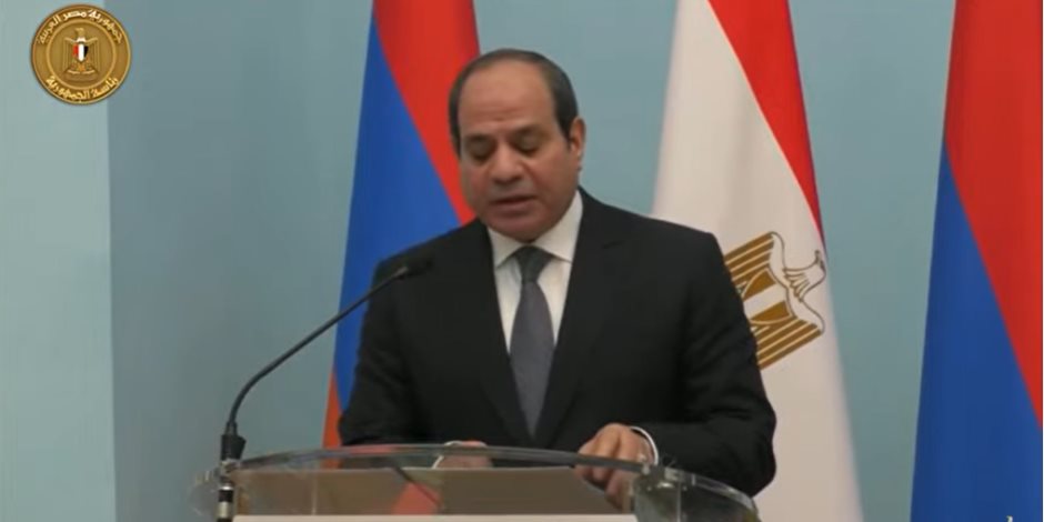 الرئيس السيسي: أكدت مع رئيس أرمينيا على أهمية الحوار لتحقيق السلام الدائم