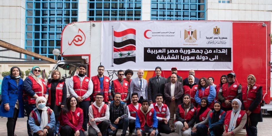 «أبو هشيمة الخير» و«الهلال الأحمر» تتعاونان لإرسال قوافل طبية إلى الشعب السوري بعد الزلزال المدمر 