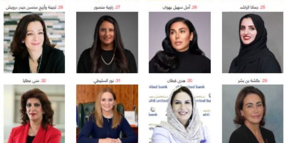 مصر والإمارات والسعودية تتصدر قائمة فوربس لأكبر 100 سيدة أعمال فى الشرق الأوسط
