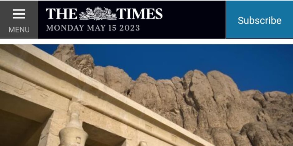 صحيفة The Times تبرز مقومات السياحة والآثار الفريدة بالمقصد المصرى