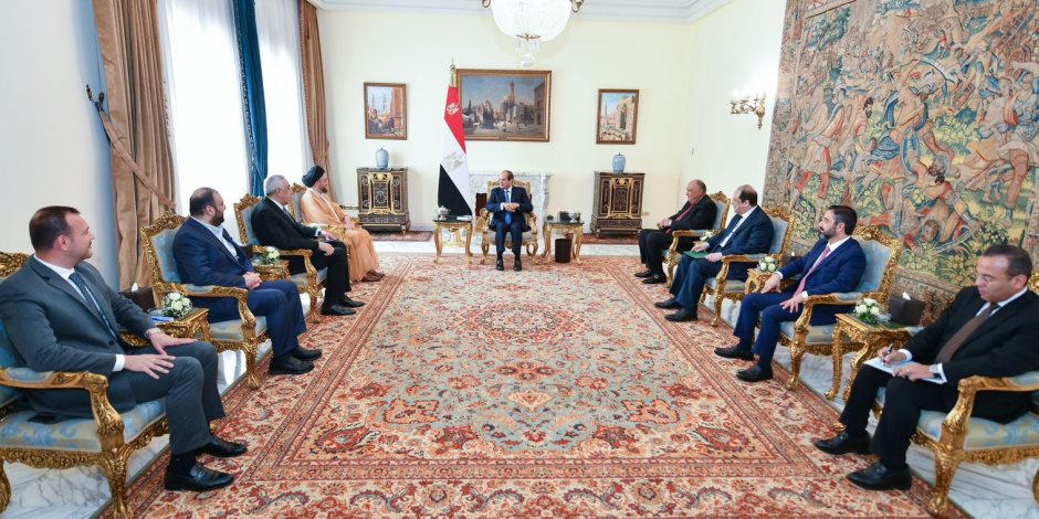 الرئيس السيسي يستقبل رئيس تيار الحكمة العراقي عمار الحكيم