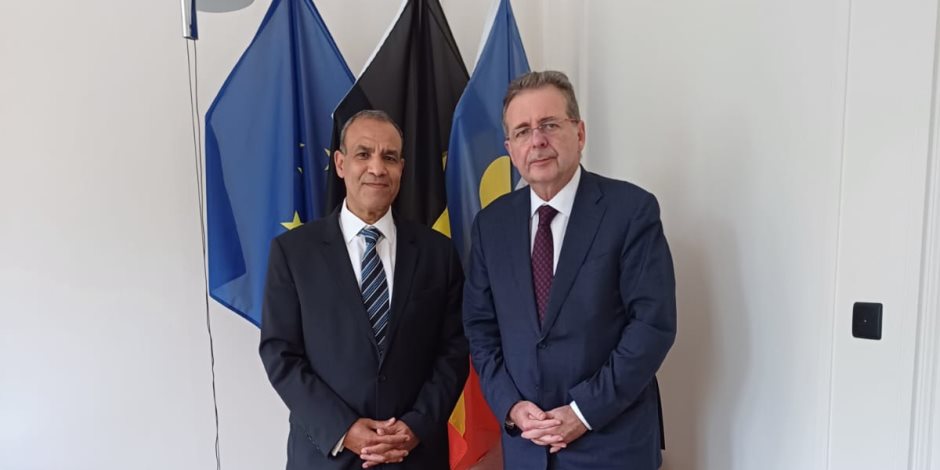 سفير مصر في بروكسل يبحث تعزيز التعاون مع الحكومة البلجيكية في مجالات الطاقة والمناخ والتحول الأخضر وتدوير المياه والرقمنة والبنية التحتية 