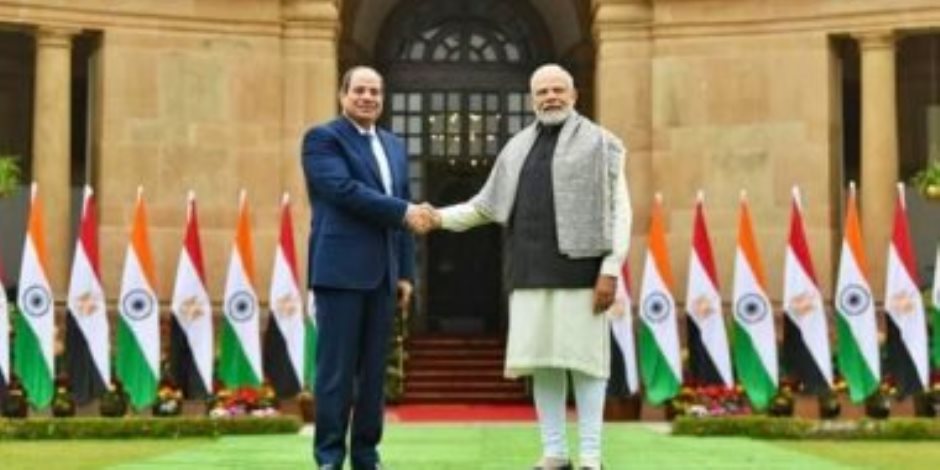 رئاسة الجمهورية: رفع العلاقات بين مصر والهند إلى مستوى الشراكة الاستراتيجية