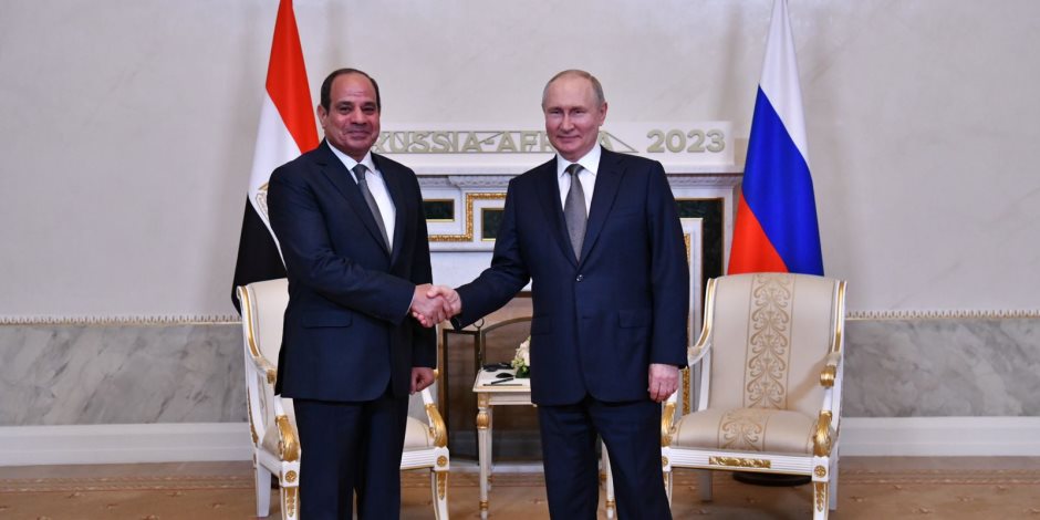 خلال لقائهما اليوم .. الرئيس السيسى يؤكد لبوتين دعم مصر لسرعة تسوية الأزمة الروسية الأوكرانية سياسيا بشكل سلمى