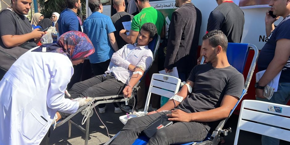 إقبال كبير على حملة التبرع بالدم في الإسكندرية لصالح الفلسطينيين