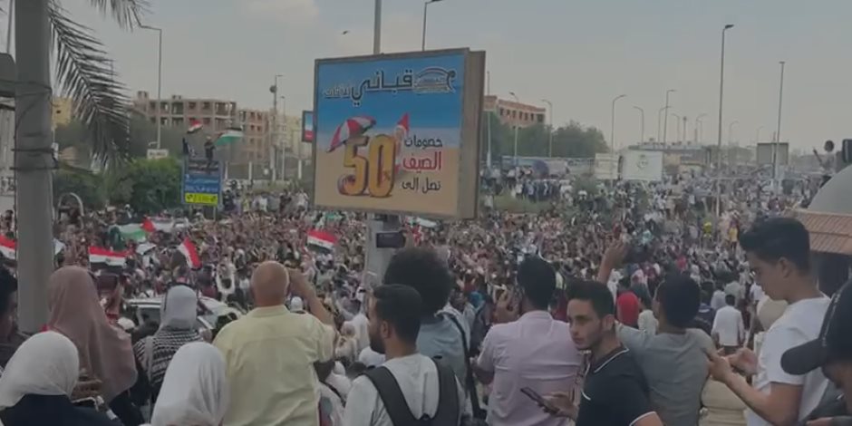 المظاهرات تزلزل المحافظات تأييداً لموقف مصر والرئيس السيسي من القضية الفلسطينية