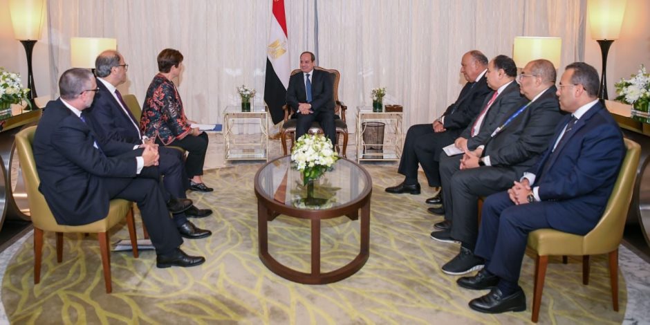 الرئيس السيسى يعرب عن تقديره للشراكة المثمرة بين مصر وصندوق النقد الدولى 