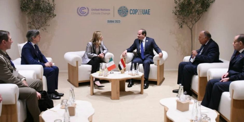 رئيسة ورزءا إيطاليا تشكر الرئيس السيسى على دور مصر الرائد في دفع جهود السلام