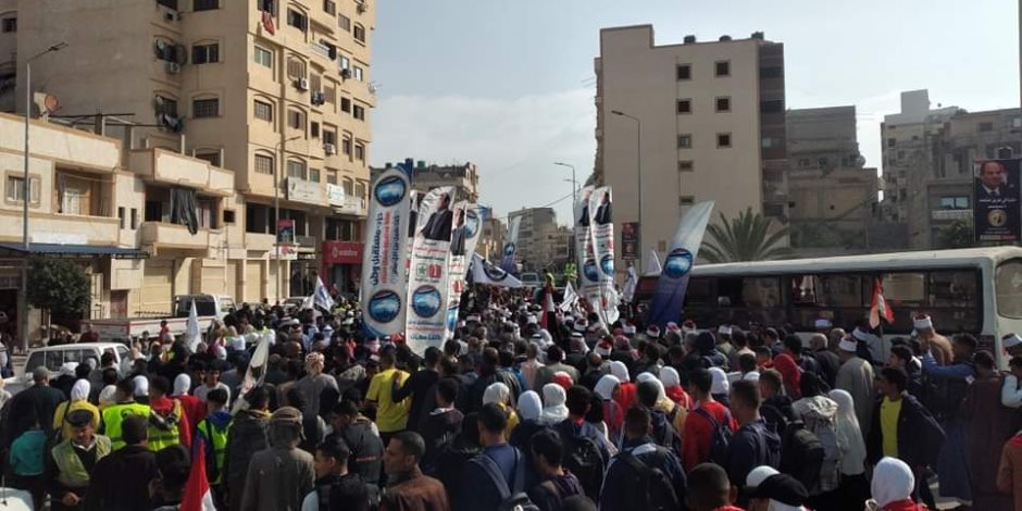 مسيرات واحتفالات بالانتخابات الرئاسية تعم شوارع العريش ومدن شمال سيناء