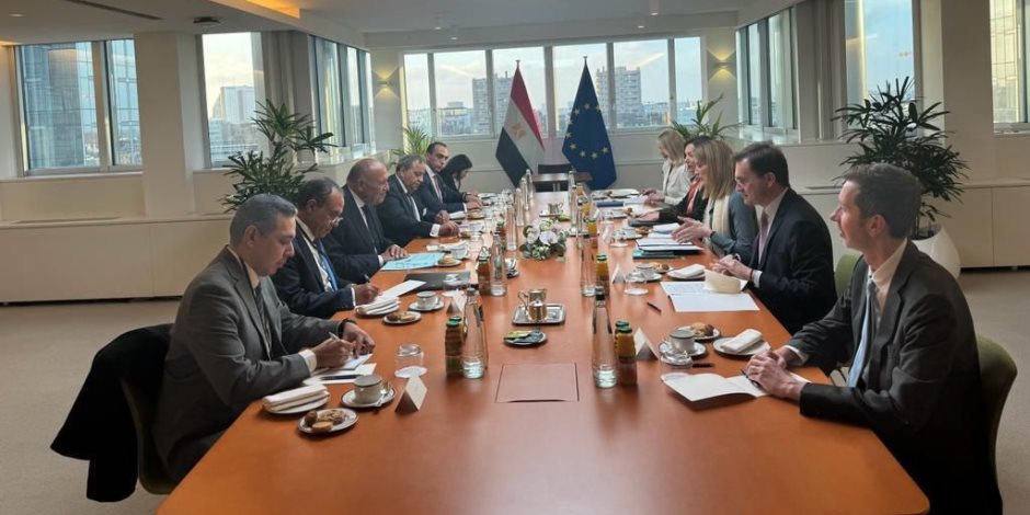  وزير الخارجية يلتقي برئيسة البرلمان الأوروبي ببروكسل وأزمة غزة والملاحة بالبحر الأحمر حاضرتان